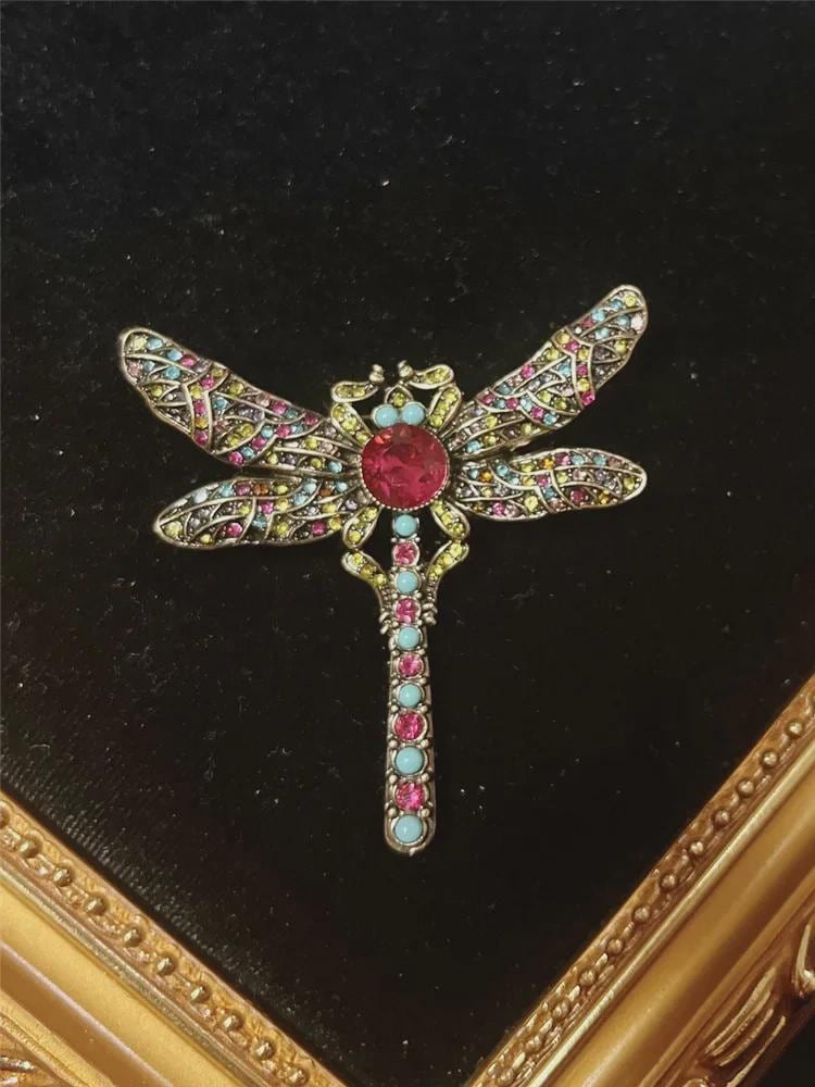 BROOCH ~ Dragonfly Crystal Brooch ~ Gold Tone ~ Jewelry, Holidays, Great Gift Idea, Pin