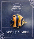 KINGSLAND NEEDLE MINDER ~ Yellow Striped Fish Needle Minder, Needle Dock, Needle Nanny, Canvas Magnet, Needle Garage, Needleminder