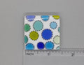 BEAU VERRE ART "Transparent Dots Fused Glass Needle Minder"  Magnet  Needleminder  One-of-a-Kind  Handcrafted by Kelly