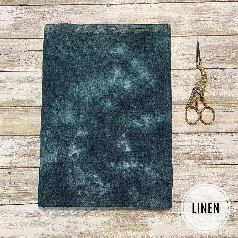 BERMUDA TRIANGLE ~ 46 ct. Bergen Linen by Lapin Loops ~ Hand Dyed ~ 36 count ~ Cross Stitch & Embroidery Fabric