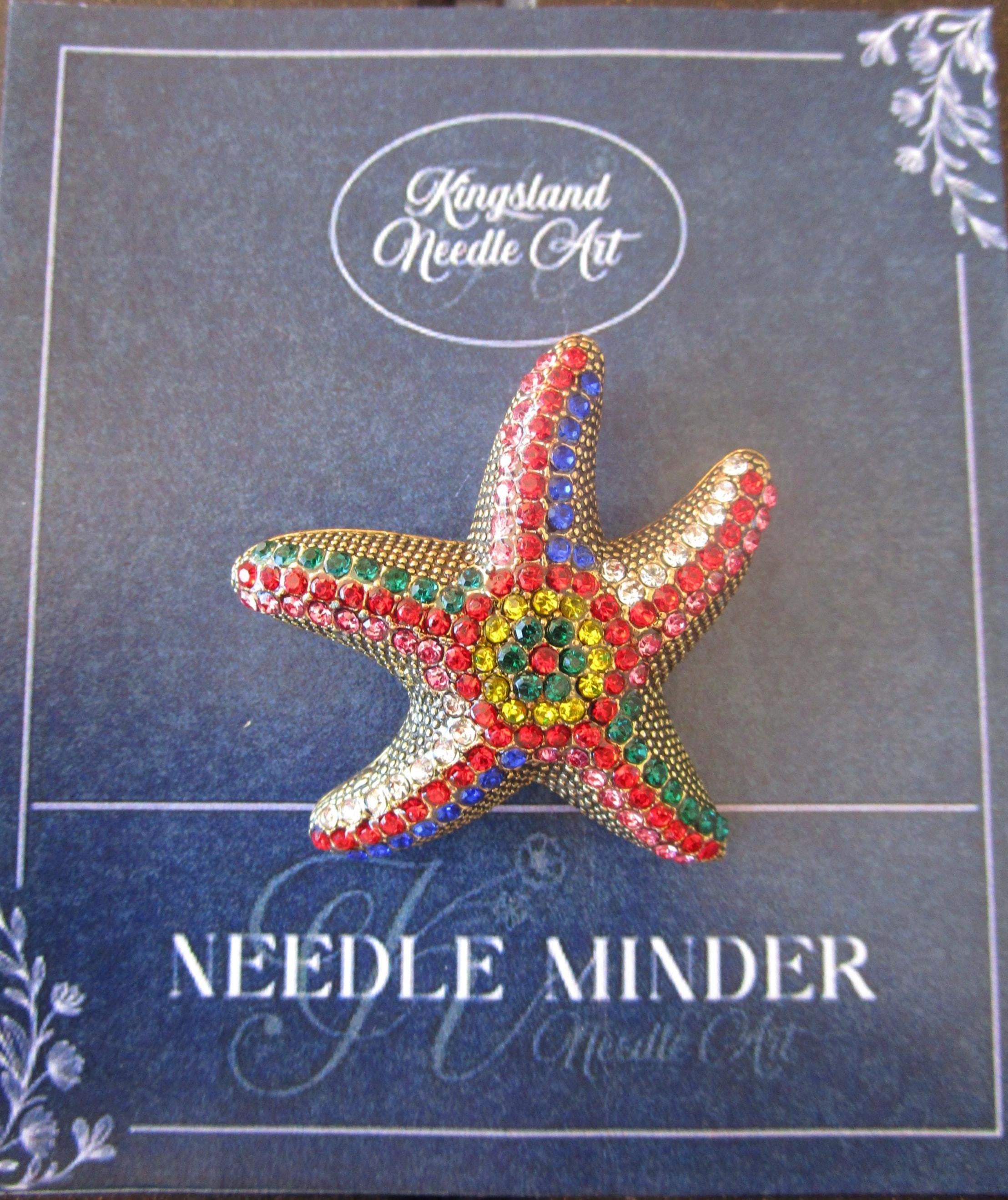 KINGSLAND NEEDLE MINDER ~ Adorable Starfish Needle Minder, Needle Dock, Needle Nanny, Crystal Enamel Magnet, Needle Garage, Needleminder