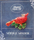 KINGSLAND NEEDLE MINDER ~ Red Christmas Cardinal Needle Minder, Needle Dock, Needle Nanny, Magnet, Needle Garage, Needleminder