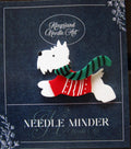 KINGSLAND NEEDLE MINDER ~ White Scottie Dog Acrylic Needle Minder, Needle Dock, Multi-Dimensional, Magnet, Needle Garage, Needleminder