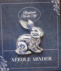 KINGSLAND NEEDLE MINDER ~ Blue & White Rabbit Acrylic Needle Minder, Needle Dock, Multi-Dimensional, Magnet, Needle Garage, Needleminder