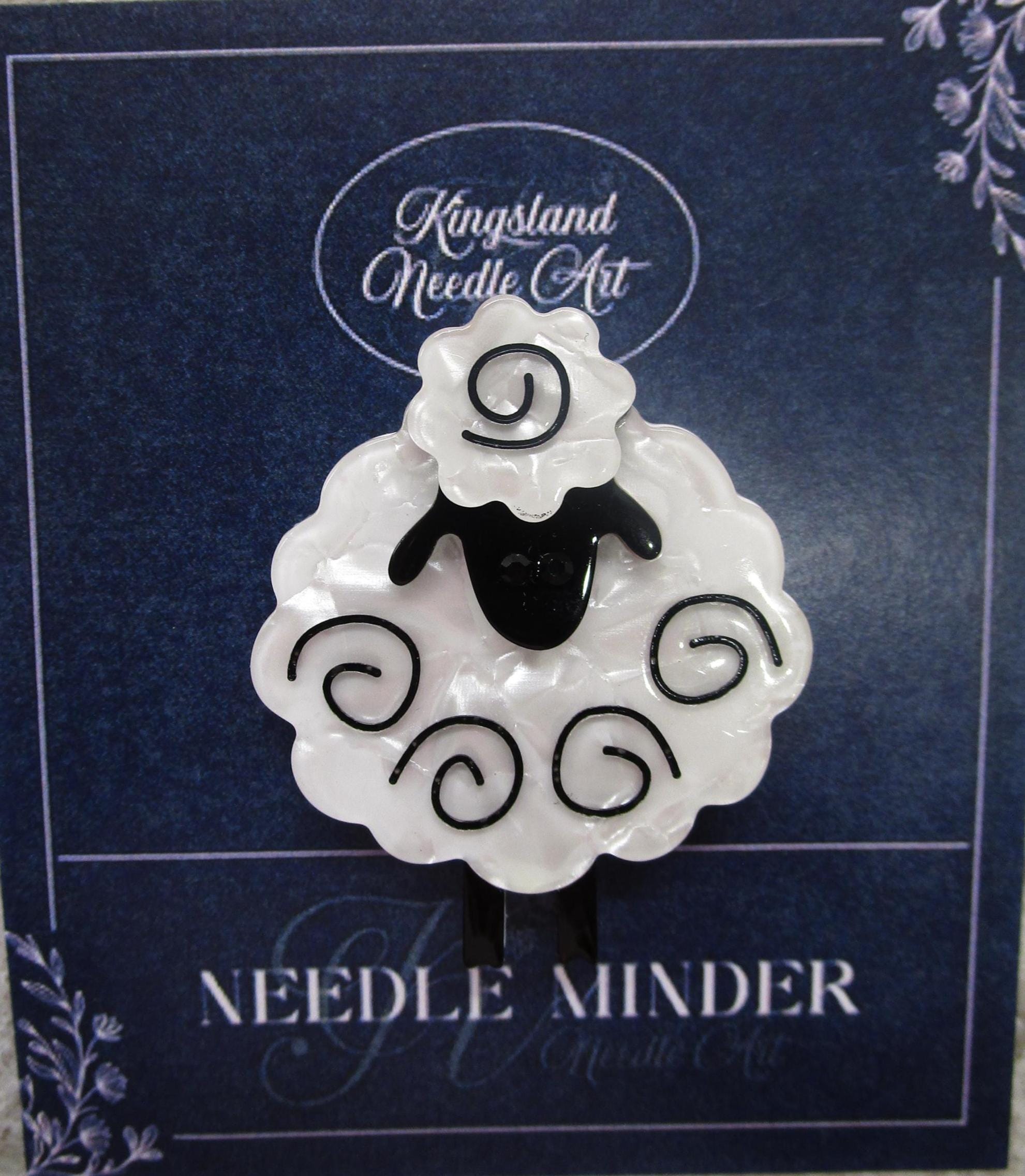 KINGSLAND NEEDLE MINDER ~ Sheep Acrylic Needle Minder, Needle Dock, Multi-Dimensional, Magnet, Needle Garage, Needleminder
