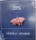 KINGSLAND NEEDLE MINDER ~ This Little Piggy Needle Minder, Needle Dock, Encrusted Rhinestones, Magnet, Needle Garage, Needleminder