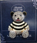 KINGSLAND NEEDLE MINDER ~ Teddy with Black Stripes Needle Minder, Needle Dock, Canvas Magnet, Needle Garage, Needleminder