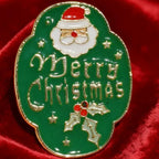 KINGSLAND NEEDLE MINDER ~ Merry Christmas Badge Needle Minder, Needle Dock, Enamel, Magnet, Needle Garage, Needleminder