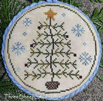 THREE SHEEP STUDIO "Colonial Feather Tree" Design by Rose Clay, Counted Cross Stitch Pattern, Chart, Pattern Only