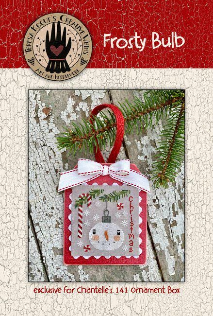 TERESA KOGUT "Frosty Bulb"  Counted Cross Stitch Pattern  Winter, Christmas, Snowman, Folk art, Pattern Only