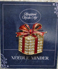 KINGSLAND NEEDLE MINDER ~ Christmas Gift Needle Minder, Needle Dock, Needle Nanny, Crystal, Enamel, Needle Garage, Needleminder