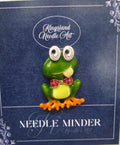 KINGSLAND NEEDLE MINDER ~ Goofy Frog Needle Minder, Needle Dock, Swarovski Crystal, Enamel, Magnet, Needle Garage, Needleminder