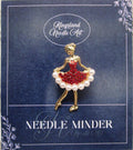 KINGSLAND NEEDLE MINDER ~ Ballerina Needle Minder, Needle Dock, Swarovski Crystal Enamel Magnet, Needle Garage, Needleminder