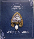KINGSLAND NEEDLE MINDER ~ Portrait Needle Minder, Needle Dock, Enamel and Rhinestone, Magnet Needle Garage, Needleminder