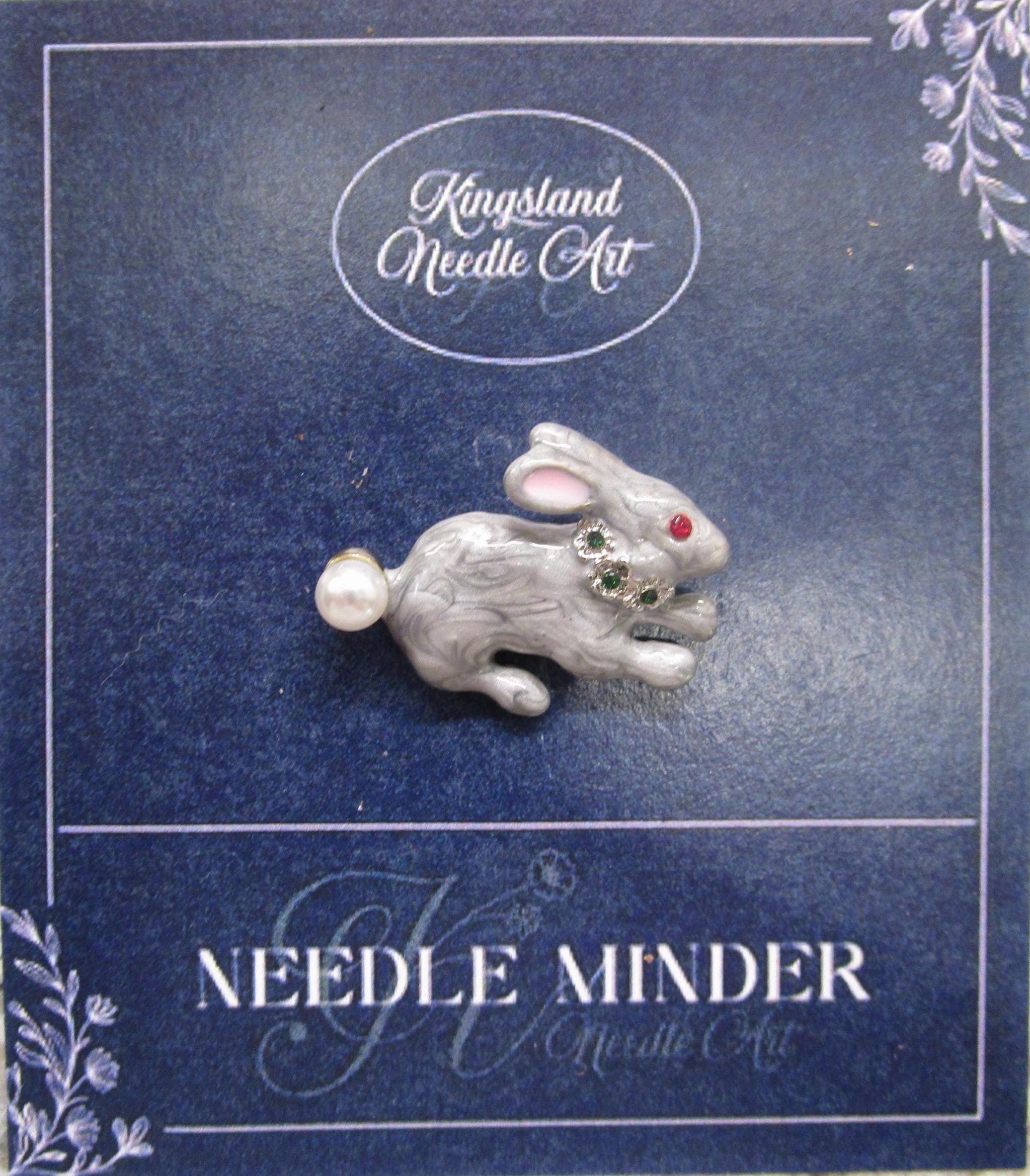 KINGSLAND NEEDLE MINDER ~ Little Grey Rabbit Needle Minder, Needle Dock, Needle Nanny, Canvas Magnet, Needle Garage, Needleminder