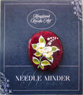 KINGSLAND NEEDLE MINDER ~ Exquisite 3D Murano Glass Hand Painted Porcelain Flowers Needle Minder, Magnet, Needle Dock, Needleminder