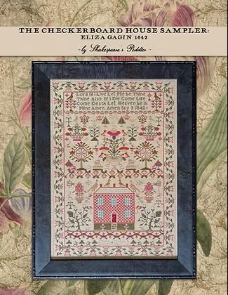 SHAKESPEARE'S PEDDLER "The Checkerboard House Sampler" Counted Cross Stitch Pattern, Chart, Pattern Only