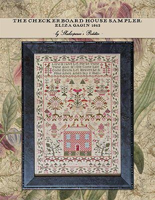 SHAKESPEARE'S PEDDLER "The Checkerboard House Sampler" Counted Cross Stitch Pattern, Chart, Pattern Only