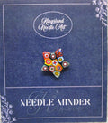 KINGSLAND NEEDLE MINDER ~ Fused Murano Glass Millefiori Star ~ Multi-Color, Needle Dock, Needleminder