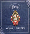 KINGSLAND NEEDLE MINDER ~ Vintage Style Floral & Birds Needle Minder, Needle Dock, Enamel, Magnet, Needle Garage, Needleminder