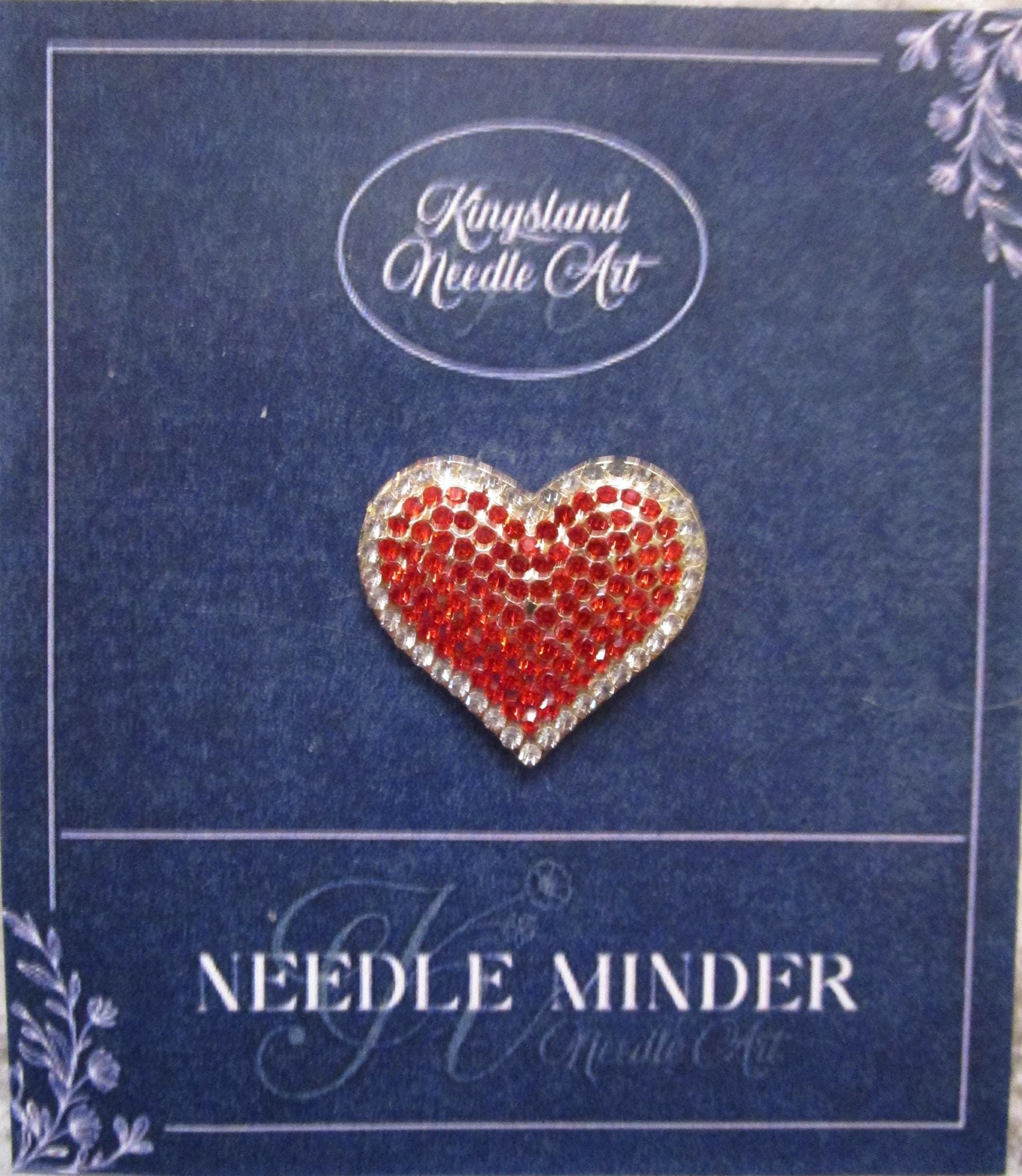 KINGSLAND NEEDLE MINDER ~ Valentine Heart Needle Minder, Needle Dock, Needle Nanny, Magnet, Needle Garage, Needleminder
