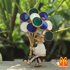 KINGSLAND NEEDLE MINDER ~ Balloon Man Needle Minder, Needle Dock, Swarovski Crystal Enamel Magnet, Needle Garage, Needleminder