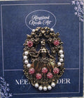 KINGSLAND NEEDLE MINDER ~ Vintage Style Victorian Needle Minder, Needle Dock, Enamel, Magnet, Needle Garage, Needleminder