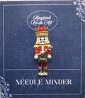 KINGSLAND NEEDLE MINDER ~ Soldier Nutcracker Needle Minder, Needle Dock, Swarovski Crystal Enamel Magnet, Needle Garage, Needleminder