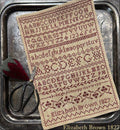THE SCARLETT HOUSE "Elizabeth Brown 1827" Counted Cross Stitch Pattern, Antique Reproduction Sampler, Pattern Only