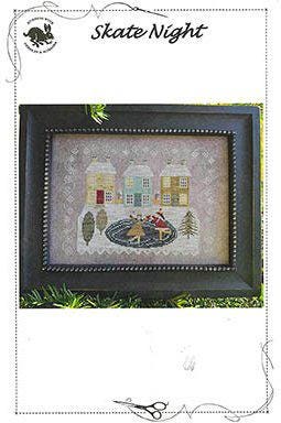 Running with Needles & Scissors "Skate Night"  Counted Cross Stitch Pattern  Chart, Christmas, Pattern Only
