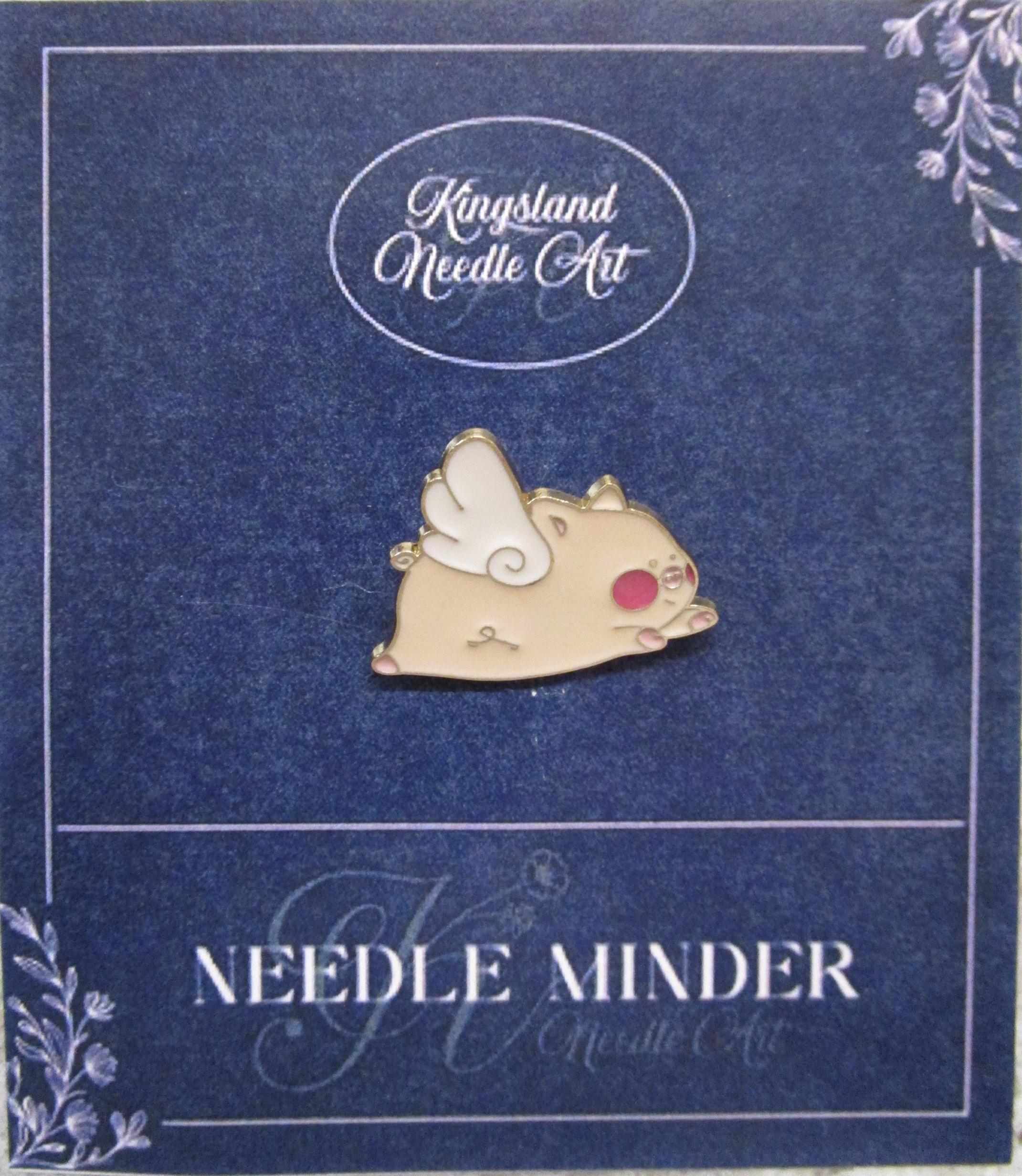 KINGSLAND NEEDLE MINDER ~ Flying Pig Needle Minder, Needle Dock, Needle Nanny, Enamel, Magnet, Needle Garage, Needleminder