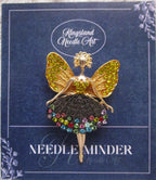 KINGSLAND NEEDLE MINDER ~ Butterfly Ballerina Dancer Needle Minder, Needle Dock, Swarovski Crystal, Magnet, Needle Garage, Needleminder