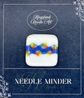 KINGSLAND NEEDLE ART "Fused Glass Needle Minder/Magnet"  The Perfect Gift  One-of-a-Kind, Handcrafted