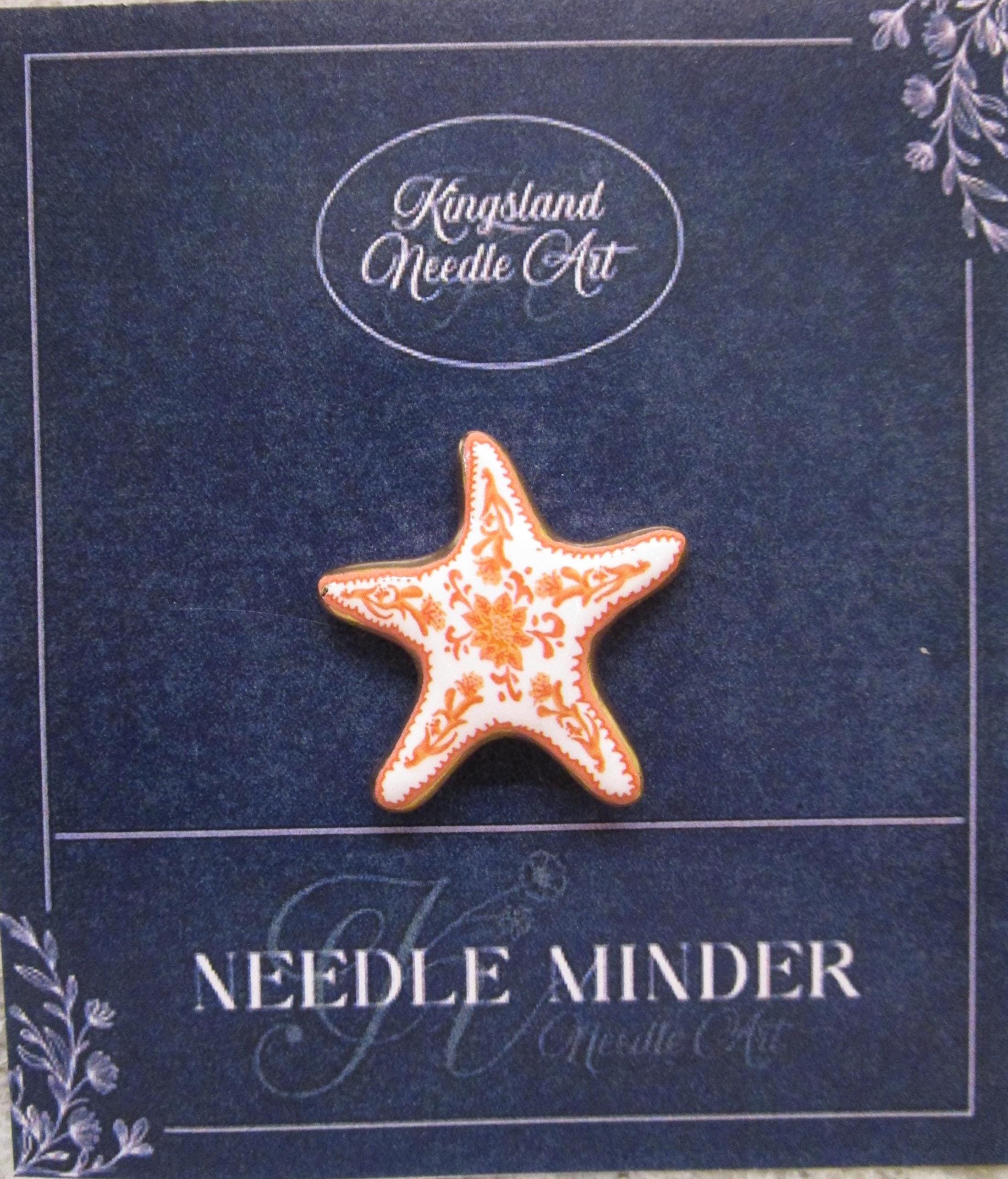 KINGSLAND NEEDLE MINDER ~ Star Starfish Needle Minder, Needle Dock, Enamel, Magnet Needle Garage, Needleminder