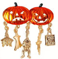 BAR PIN BROOCH ~ "Halloween Pumpkin Heads" ~ Jewelry, Great Gift Idea, Pin