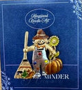 KINGSLAND NEEDLE MINDER ~ Scarecrow Pumpkin Halloween Needle Minder, Needle Dock, Canvas Magnet, Needle Garage, Needleminder
