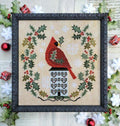 KATHY BARRICK "Holly Wreath" Counted Cross Stitch Pattern, Chart, Holiday, Hello, Christmas, Pattern Only