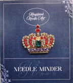 KINGSLAND NEEDLE MINDER ~ Royal Crown Needle Minder, Needle Dock, Sparkling Rhinestones, Magnet, Needle Garage, Needleminder