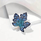 KINGSLAND NEEDLE MINDER ~ Maple Leaf Needle Minder, Needle Dock, Encrusted Rhinestones, Magnet, Needle Garage, Needleminder