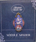 KINGSLAND NEEDLE MINDER ~ Vintage Style Floral & Birds Needle Minder, Needle Dock, Enamel, Magnet, Needle Garage, Needleminder