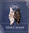 KINGSLAND NEEDLE MINDER ~ Murano Black White, Aventurina Butterfly, Lampwork Murano Glass, Needle Dock, Venetian Glass Italy, Needleminder