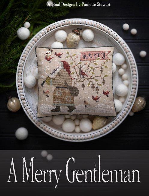 PLUM STREET SAMPLERS "A Merry Gentleman"  Counted Cross Stitch Pattern  Chart, Christmas, Winter, Pattern Only