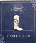 KINGSLAND NEEDLE MINDER ~ Pink Cowboy Boot Needle Minder, Needle Dock, Canvas Magnet, Needle Garage, Needleminder