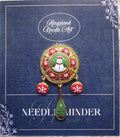 KINGSLAND NEEDLE MINDER ~ Snowflakes and Snowman Needle Minder, Needle Dock, Needle Nanny, Enamel Magnet, Needle Garage, Needleminder