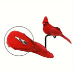 5" Artificial Feathered Red Cardinal Birds ~ Set of 3 Clip On Christmas Tree Ornaments ~ Realistic Design ~ Christmas Decor
