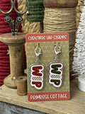 PRIMROSE COTTAGE STITCHES "Christmas Wip Charms" Zipper Pull, Scissor Fob