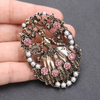 KINGSLAND NEEDLE MINDER ~ Vintage Style Victorian Needle Minder, Needle Dock, Enamel, Magnet, Needle Garage, Needleminder