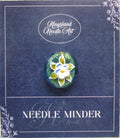 KINGSLAND NEEDLE MINDER ~ Exquisite 3D Murano Glass Hand Painted Porcelain Flowers Needle Minder, Magnet, Needle Dock, Needleminder