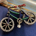 BROOCH ~ Bicycle & Crystal Brooch ~ Jewelry, Holidays, Great Gift Idea, Pin