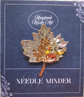 KINGSLAND NEEDLE MINDER ~ Maple Leaf Needle Minder, Needle Dock, Encrusted Rhinestones, Magnet, Needle Garage, Needleminder